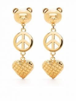 Moschino heart pendant earrings