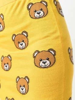 Moschino teddy bear-print wool skirt