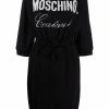 Moschino crystal-logo jersey dress