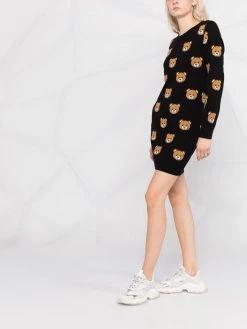 Flash Sale ๐ Moschino Teddy intarsia knitted ๐ dress ๐ 11 Moschino teddy-intarsia knitted dress