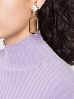 Moschino crystal-embellished clip-on earrings