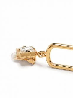 Moschino crystal-embellished clip-on earrings