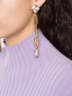 Moschino Teddy Bear chain earrings