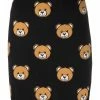 Moschino teddy-bear print knitted skirt