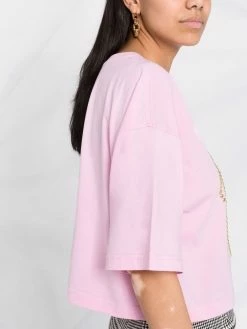 Moschino Teddy Studs cropped T-shirt