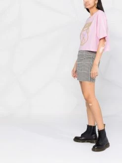 Moschino Teddy Studs cropped T-shirt