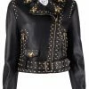 Moschino Teddy Studs leather biker jacket