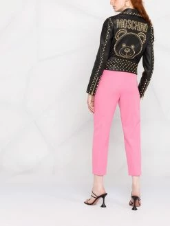 Moschino Teddy Studs leather biker jacket