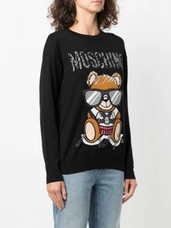 Moschino teddy bear-intarsia sweatshirt
