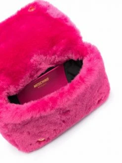 Moschino Eyes faux-fur tote bag