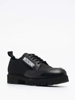 Budget ๐ Moschino Side logo patch loafers ๐คฉ 7 Moschino side logo-patch loafers