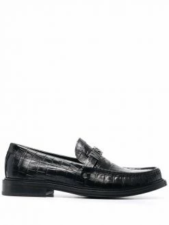 Moschino logo-plaque loafers