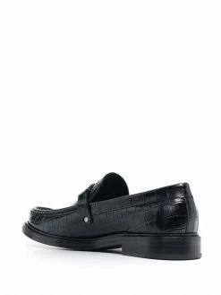 Moschino logo-plaque loafers