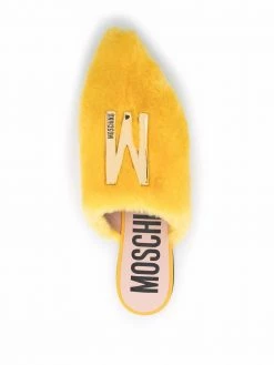 Moschino logo-plaque mules