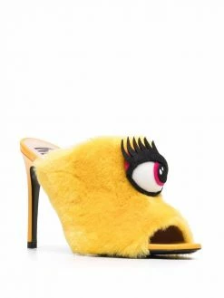 Moschino eye-patch mules
