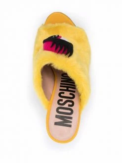 Moschino eye-patch mules
