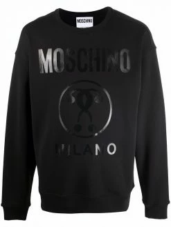 Moschino logo-print drop-shoulder sweatshirt