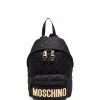 Moschino logo-plaque quilted backpack