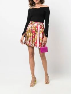 Moschino printed pleated skirt