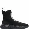 Moschino logo intarsia-knit high-top sneakers