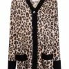 Moschino V-neck leopard-print cardigan