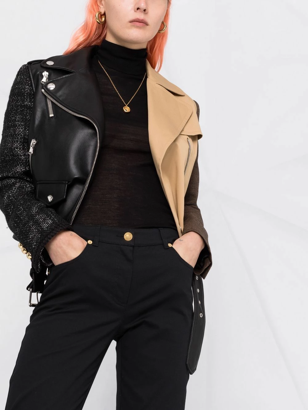 Brand new ๐ Moschino Gabardine Stretch logo plaque skinny trousers โ๏ธ 7 Moschino Gabardine Stretch logo-plaque skinny trousers