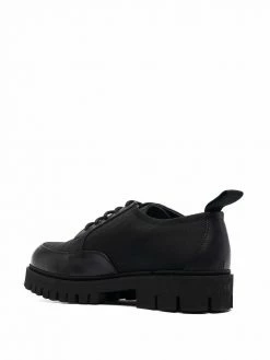 Moschino logo patch lace-up shoes