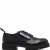 Moschino logo patch lace-up shoes