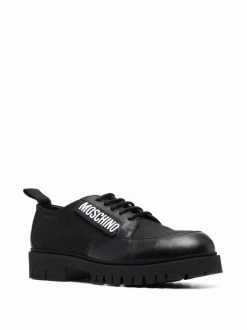 Moschino logo patch lace-up shoes