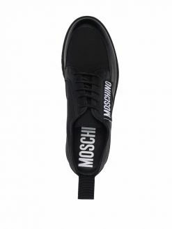 Moschino logo patch lace-up shoes