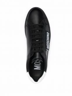 Hot Sale ๐ฅ Moschino Logo tab lace up low top ๐ sneakers ๐ 9 Moschino logo tab lace-up low-top sneakers