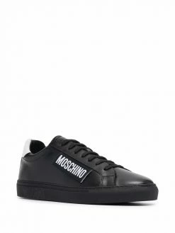 Moschino logo tab lace-up low-top sneakers