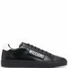 Moschino logo tab lace-up low-top sneakers