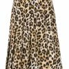 Moschino leopard-print pleated skirt