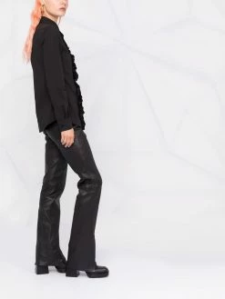 Moschino ruffle-trim stretch-cotton shirt