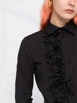 Moschino ruffle-trim stretch-cotton shirt