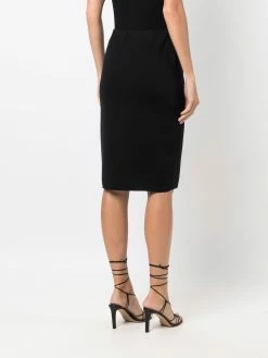 Moschino leopard-trim skirt