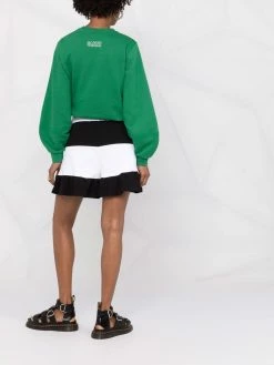 Moschino logo-print striped track shorts