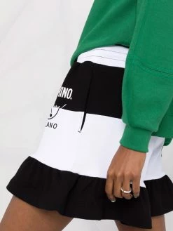 Moschino logo-print striped track shorts