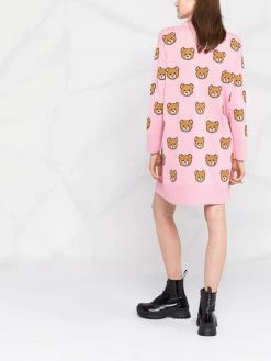 Moschino Teddy Bear knitted roll-neck dress