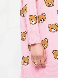Moschino Teddy Bear knitted roll-neck dress