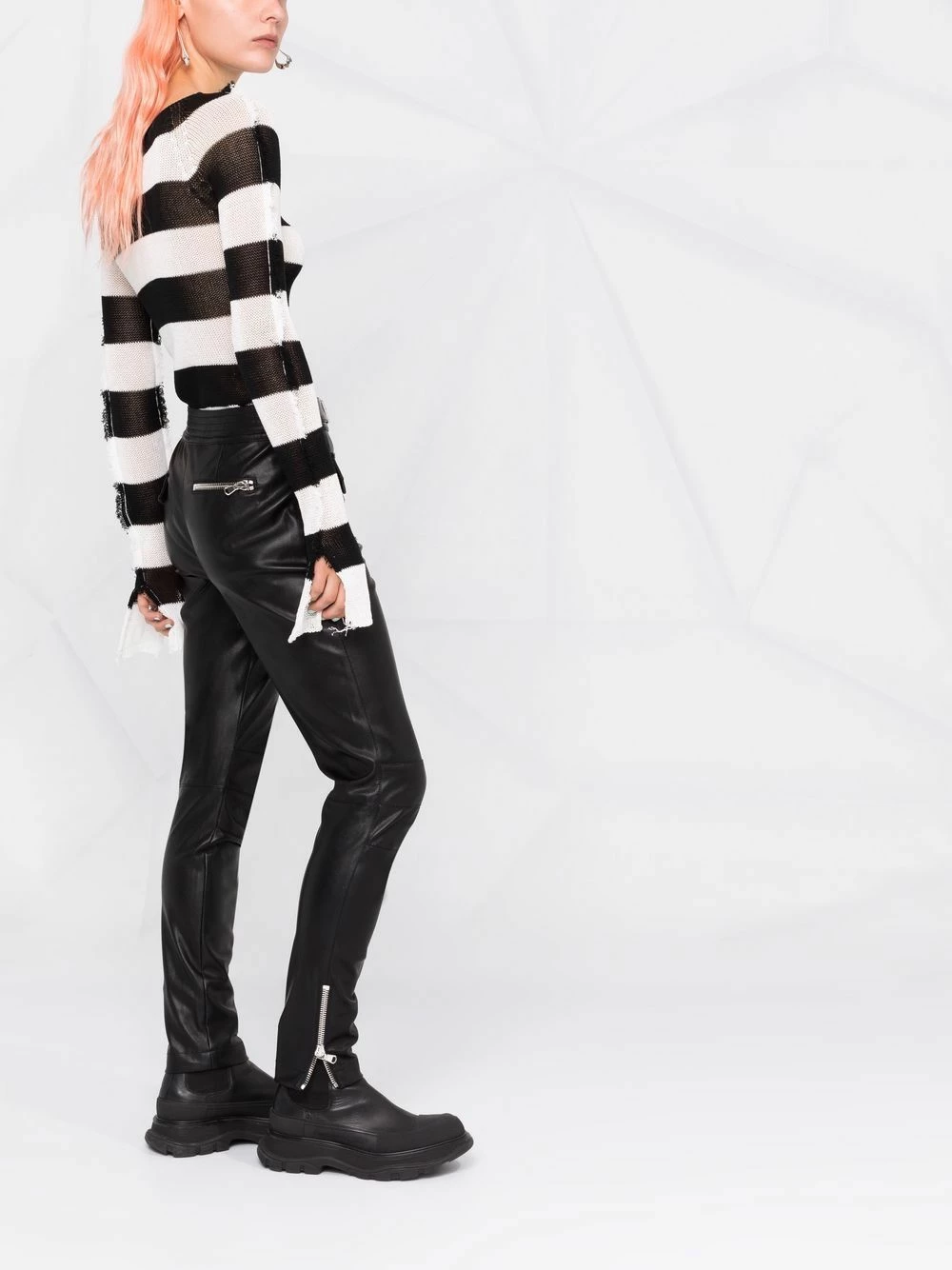 Hot Sale ๐ Moschino Faux leather Slim Fit trousers ๐ฅ 6 Moschino Faux-leather Slim-Fit trousers