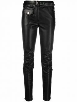 Moschino Faux-leather Slim-Fit trousers