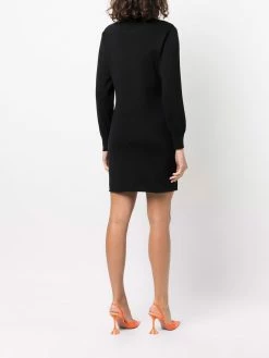 Moschino stud-embellished logo-print dress