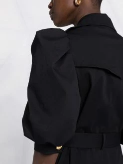 Moschino double-breasted puff-sleeve coat