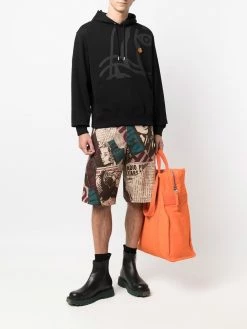 Moschino newspaper-print gabardine bermuda shorts