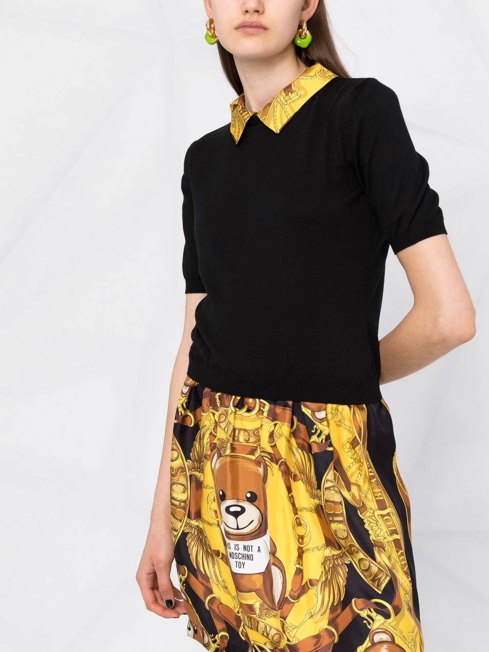 Brand new โ Moschino Panelled Teddy Bear print ๐ dress โญ 7 Moschino panelled Teddy Bear-print dress