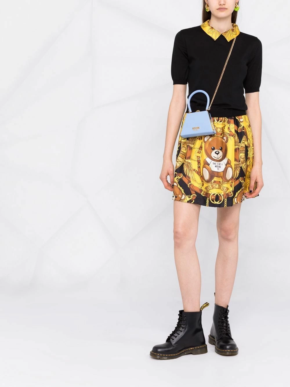 Brand new โ Moschino Panelled Teddy Bear print ๐ dress โญ 4 Moschino panelled Teddy Bear-print dress