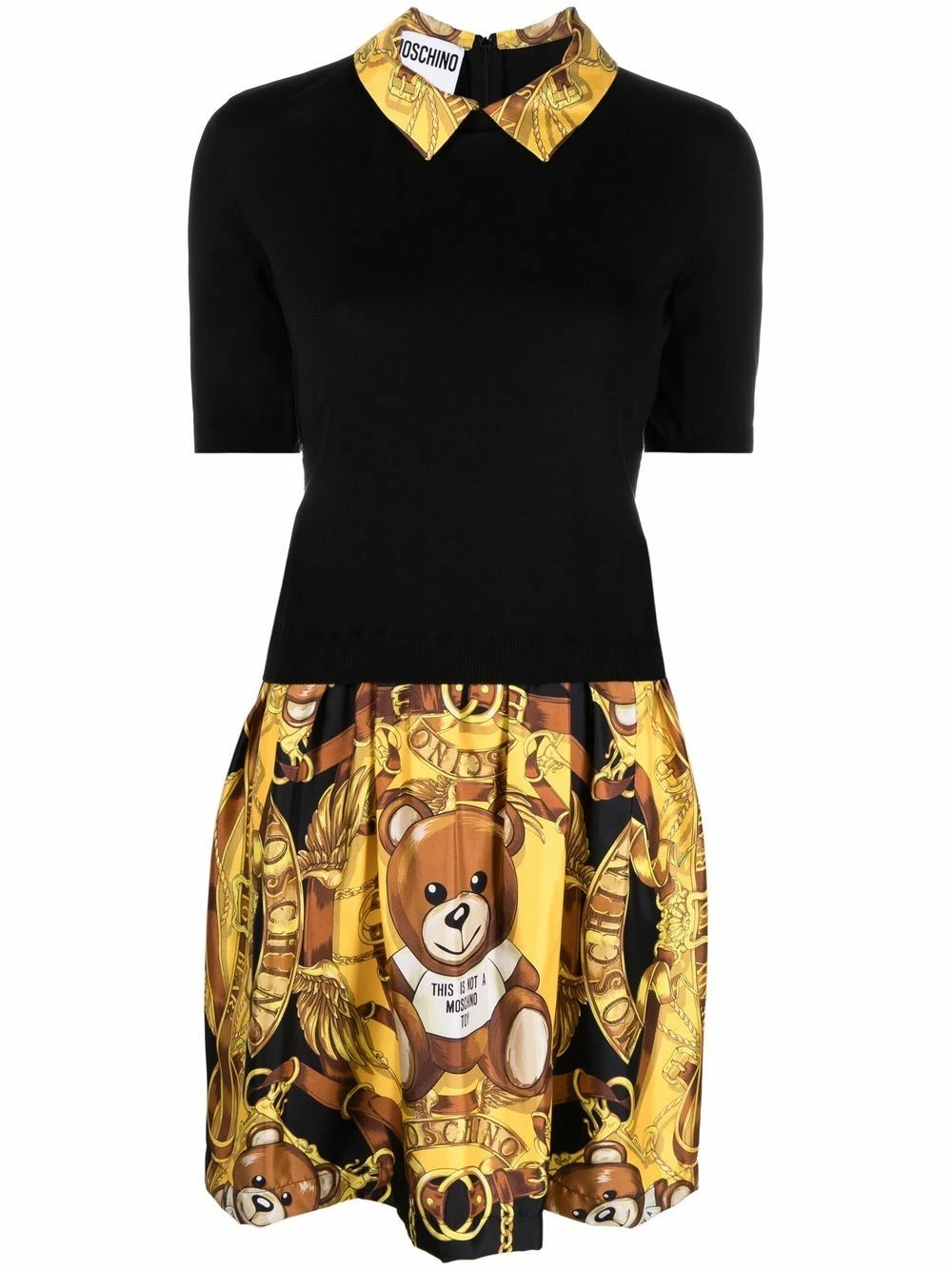 Brand new โ Moschino Panelled Teddy Bear print ๐ dress โญ 3 Moschino panelled Teddy Bear-print dress