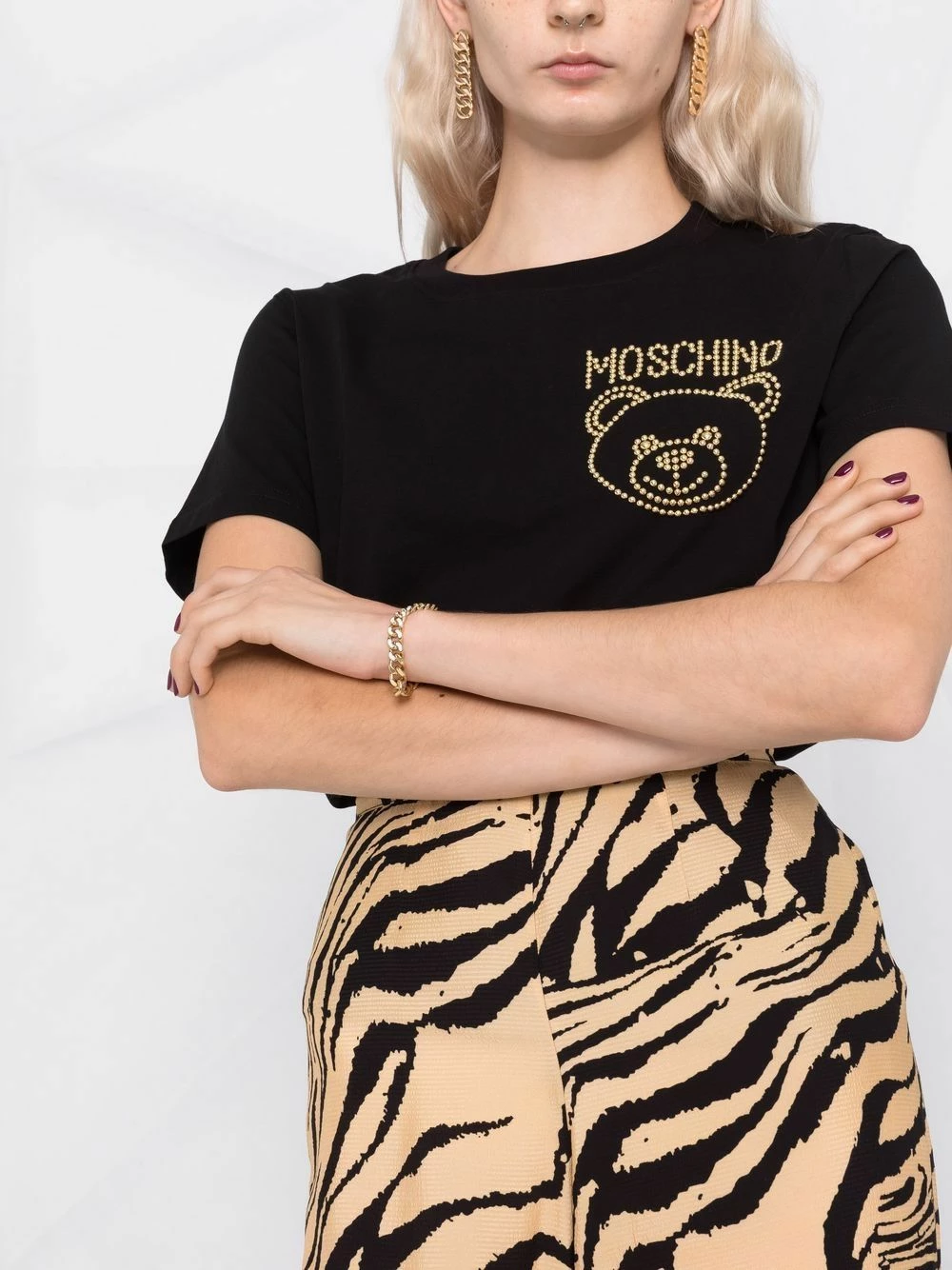 Wholesale ๐ Moschino Teddy Bear stud detail T ๐ shirt โญ 7 Moschino Teddy Bear stud-detail T-shirt
